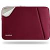 BAAGOAZ Custodia per Laptop da 15,6-16 Pollici Borsa Protettiva Compatibile con Parziali 16 Portatile Laptop Porta PC, e la Maggior Parte dei 15,6 Pollici Computer Portatile Chromebook, Rosso