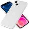 NALIA Cover Ultra-Sottile compatibile con iPhone 13 Mini Custodia, Traslucido 0,3mm Ultra-Slim Case Rigida Opaca Leggera, Semi-Trasparente Anti-Impronta Digitale Antiurto Copertura, Colore:Bianco