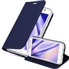 Cadorabo Custodia Libro per Samsung Galaxy J5 2015 in Classy Blu Scuro - con Vani di Carte, Funzione Stand e Chiusura Magnetica - Portafoglio Cover Case Wallet Book Etui Protezione