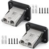 LPZMPZ 2 Pezzi Presa per Batteria 50A per Anderson SB50 Plug-in Board, con Piastra di Montaggio, Staffa di Montaggio a Filo per Auto, Barche, Moto, Camion, Caravan e Carrelli elevatori