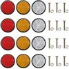 APOMOONS Mix Catarifrangente 12 Pezzi Universale Catadiottro Rifrangente Rimorchio Catarifrangente Moto Catarifrangente Bici Catarifrangente Auto Trattore Camion