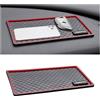 Adunsiaoto Tappetino Antiscivolo Dell'automobile, Tappetino Universale Multifunzionale per Cruscotto, Cuscini Automobile Antiscivolo Cruscotto Dell'auto Resistente Accessori(Texture a Scacchi)