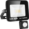 SKYWORLD Fari LED da Esterno,10W Faretto LED da Esterno con Sensore di Movimento 1 pezzi,Bianco Caldo Super Luminosa Faro LED Esterno per Interno Esterno Giardino Cortile Partito