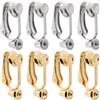 SUNNYCLUE 20 pezzo Clip per Orecchini In Acciaio Inossidabile Clip In Oro su Convertitori per Orecchini Argento con In Silicone Convertitore di Orecchini Ad Anello Ap