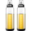 volumoon, Oliera Bottiglie, 2 PCS 500 ml Olio Aceto Dispenser Bottiglie con Scala Trasparente, Bottiglia di Vetro per Cucina, Corpo Della Bottiglia in Vetro Trasparente per Barbecue, Casa, Feste