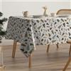 GAMUSI Tovaglia natalizia antimacchia alberi cotone tavolo da pranzo decorazione natalizia rettangolare tocco tessuto 160 x 140 cm