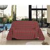 Il Gruppone Passione Casa Telo Arredo Made in Italy in Cotone Grandfoulard Copritutto Copridivano Copriletto-Teli Sofà Arredatutto-Drappeggio-Arazzo-Copridivano Grand Foulard Letto - Singolo - Tartan Rosso