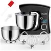 Facelle Impastatrice Planetaria Offerta 1500W, Facelle 5,5L & 4,5L Robot da Cucina Multifunzione, 10+P Impastatrice a Spirale Professionale con Gancio per Impastare, Frusta Piatta, Frusta, Bassa Rumorosità