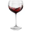 Joeyan 24 oz Bicchieri da vino rosso e bianco incisi, 700ml calice da vino grande a palloncino soffiato a mano con motivo a strisce, bicchieri da vino trasparenti a stelo lungo, bicchieri da cocktail