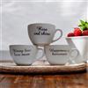 MIELIMON Set di 3 tazze da colazione Ciotole da zuppa in ceramica Tazza da caffè grande, tazze da zuppa con manico adatto per forno a microonde e lavastoviglie per cereali dessert insalata tè latte