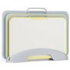 GIOVARA Tagliere da Cucina Plastica 8mm GIOVARA Set Di 3 Set Taglieri Cucina con Supporto, Set di Taglieri Colorati da Cucina, per tagliare e affettare verdure, frutta,Lavabile in Lavastoviglie 33.2 * 22cm