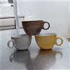 MIELIMON Set di 3 tazze in ceramica per la colazione, grandi tazze da caffè, zuppe con manico, adatte al microonde e alla lavastoviglie, per cereali, dessert, insalata, tè, latte, 500 ml (rosa/blu)