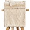GC GAVENO CAVAILIA Coperta in Pile Soffice per Letto e Divano, Copriletto Jacquard Confortevole, Termica, Calda e Accogliente, Elegante (130 x 180 cm)