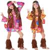Morph Costume Hippie Bambina - Vestito Figlia Dei Fiori per Carnevale, Abito Hippie per Halloween, Compleanni e Party, M