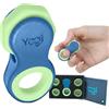LIGHTBULB IDEAS Yogi Giocattolo Fidget, Spinner Fidget per Adulti, Sollievo dall'ansia, Perfetto per ADHD, ADD e Autismo, Giochi Fidget Silenziosi per Adulti e Bambini, Cinque Dimensioni di Anelli - Oceano
