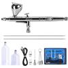 XDOVET Airbrush Performance Set con 0,2/0,3/0,5aghi, 2/5/13/20/40cc, doppia azione gravità aerografo(senza compressore) con tubo d'aria, per tatuaggi, trucco, auto