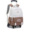 PROTAURI Zaino Con Ruote per Bambine Bambini e Adolescenti Zaino Trolley Scuola Elementare per Scuola Cartella Studenti Delle Primarie Bagaglio a Mano per Viaggi con 6 Ruote