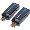 PremiumCord Extender HDMI Fino a 50 m Via Cavo Patch Cat6 / Cat6a / Cat7, Alloggiamento in Metallo, Compatibile con Full HD 1080p 60Hz, Non compresso, Senza latenza