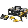 DEWALT Kit DeWalt trapano avvitatore con avvitatore a impulsi brushless 12 V 3 Ah