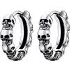 PROSTEEL Orecchini Punk Donna Teschio Uomo, 11mm con Confezione Regalo