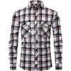 YANQSHM Camicia in Flanella, Camicia a Quadri in Flanella a Maniche Lunghe da Uomo Camicia Casual a Quadri in Peluche Camicie da Boscaiolo Giacche Autunnali e Invernali per Uomo Cappotti Blu Rosso X