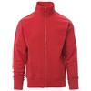 PAYPER Houston Felpa da Lavoro Uomo Misto Cotone Manica Lunga Chiusura Zip Intera Manica a Giro Polsini Vita in Costina Rosso (3XL)