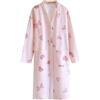 lozssnigzi Camicia da Notte Parto Ospedale Pigiama Donna Manica Lunga Leggera Sleepwear Autunnale Invernale Camicia da Notte Aperta Davanti Camicia da Notte