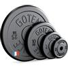 GOTEN | Disco - Ghisa - 30 mm/Standard - 1 x 25 kg - Nero - Prodotti in Francia | Bodybuilding/Fitness