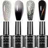 KRISNICE Smalto Semipermanente Per Unghie Kit Nera Bianca Gel Termico Cambio Colore Temperatura Soak Off UV LED Vernice Manicure Nail Art Regalo (KCS001)