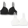 DIM Reggiseno Balconcino Senza Ferretto Invisibile Bambina x2, Nero/Bianco, 3B