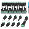 YIXISI 10 Paia 5.5 X 2.1mm DC Vite Terminale Spina Connettore, 12V DC Alimentazione Jack Connettore Adattatore, per CCTV Telecamera LED Striscia