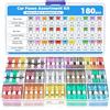 Flaconi 180PCS Fusibili Moto, 2A-40A, Standard, Automotive, Set di Fusibili per Auto, Adatto per Autos, Camion, SUV, ATV, UTV, Camper e Moto