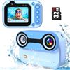 YunLone Macchina Fotografica Subacquea 10FT 1080P Full HD 26MP Fotocamera Subacquea Digitale, 10X Zoom Digitale, Telecamera Subacquea Per Selfie Subacquei, Nuoto, Spiaggia, Parco Acquatico - Blu