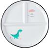 Hoshisea Piatti da pranzo Ceramica, Piatti Divisi In Ceramica, Piatti Snack Con Scomparti, Piatto in Ceramica Bambini, Per Pasti Divisi, Feste, Snack, Insalate, Dessert（Dinosauro Verde）