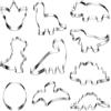 Torytoe Tagliabiscotti Dinosauri, 10 Pezzi Forme Biscotti Dinosauri, Stampi per Biscotti Dinosauri Acciaio Inox, Coppapasta Dinosauro per Bambini Compleanno Festa Tema Party Decorazioni