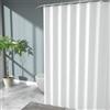 GOOPOOL Tenda Doccia Tessuto in Poliestere, Tenda Vasca da Bagno Poliestere con Pesi, Tende Doccia Impermeabile & Tessuto lavabile in lavatrice, Extra Lunga con 12 Ganci 200L x 200A CM Bianco
