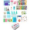 YURROAD Kit per Quilling Completo con Carta e Strumento, 1740 Strisce 3mm 5mm 10mm Quilling Carta, Strumenti Quilling Set per Penna Quilling Elettrica Attrezzi Quilling Scheda Modello con Box di Stoccaggio