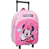 mybagstory - Zaino per bambini Trolley - Minnie Mouse - Rosa - Bambino - Scuola - asilo - asilo - ragazza - 33 cm - spallacci regolabili - ruote - idea regalo, Minnie Mouse Rosa, Bambino, Classico