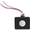 Tbest O Interruttore Luce, Pir 240V, Interruttore Sensore, Mini Sensore Pir, Sensore Pir da Incasso Nero per Esterno IP65 Interruttore Pir Nero Rilevatore di Movimento a Infrarossi