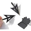 ZSHJG 10pcs Punta di Freccia Caccia di Tiro con L'Arco Punte da Tiro 100 Grano Lama Fissa Testa Larga con Broadhead Box per Arco Composto e Balestra (Type 2)