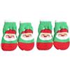 JSNKJLMN Calzini per cani Protezioni per zampe Calza di Natale per cani Gatti Calzini morbidi per cani Decorazioni per legno duro Natale Taglia L/M/S Piano slip cane Natale Calze cinghie dimensioni Natale