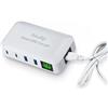 Ideallife Stazione di Ricarica USB a 4 Porte da 70W 12A, Caricatore PD 20W e Hub Multi Porta QC3.0 Con Display LCD, Compatibile Con iPhone