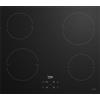 Beko Piano Cottura Induzione 4 Fuochi Larghezza 59 cm in Vetro colore Nero - HII64401QT