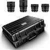 Samyang MF 24/35/50/85 MK2 - Kit di valigette per video MFT Samyang MK2 Cine MFT, con valigetta, 24, 35, 50, 85 mm, distanza focale fissa, T1,5, 8K, Follow Focus, pignoni Follow Focus, per APS-C e MFT