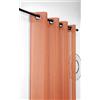 Linder - Tenda effetto smerigliato - Finitura occhielli colore canna fucile - Colore rosso rame - Dimensioni 145 x 240 cm - 100% poliestere - Collezione Freeze