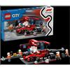 LEGO City Formula 1 Pitstop e meccanici con monoposto Ferrari F1 60443