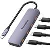 Tccmebius Hub USB C 10Gbps Alluminio Splitter, USB 3.2 Gen2 con 4 Porte dati USB-C, Type-C Portatile Multiporta Adattatore per MacBook Pro/Air, iPad Pro, Surface Pro, Laptop, Smartphone (TCC-T324C)