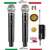 VONYX WM552 DOPPIO MICROFONO WIRELESS PLUG-AND-PLAY SET UHF PROFESSIONALE GARANZIA IT