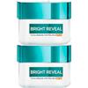 L'OREAL PARIS L'Oréal Paris Bright Reveal Crema Viso Idratante Anti-Macchie con Protezione Solare SPF 50 Uniformante Illuminante Rimpolpante Levigante Formula con Filtro UV e Niacinamide - 2 Barattoli da 50ml