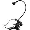 VIFERR Lampada da Lettura a Clip Lampada LED USB con Pinza Lampada da Scrivania Portatile con Collo D'oca Flessibile per lettura Illuminazione del Letto Studio Lavoro (Nero)